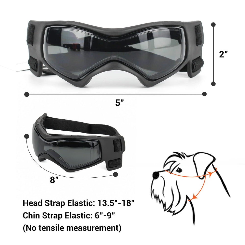 PETLESO gafas para perro con correa ajustable para seguridad en exteriores
