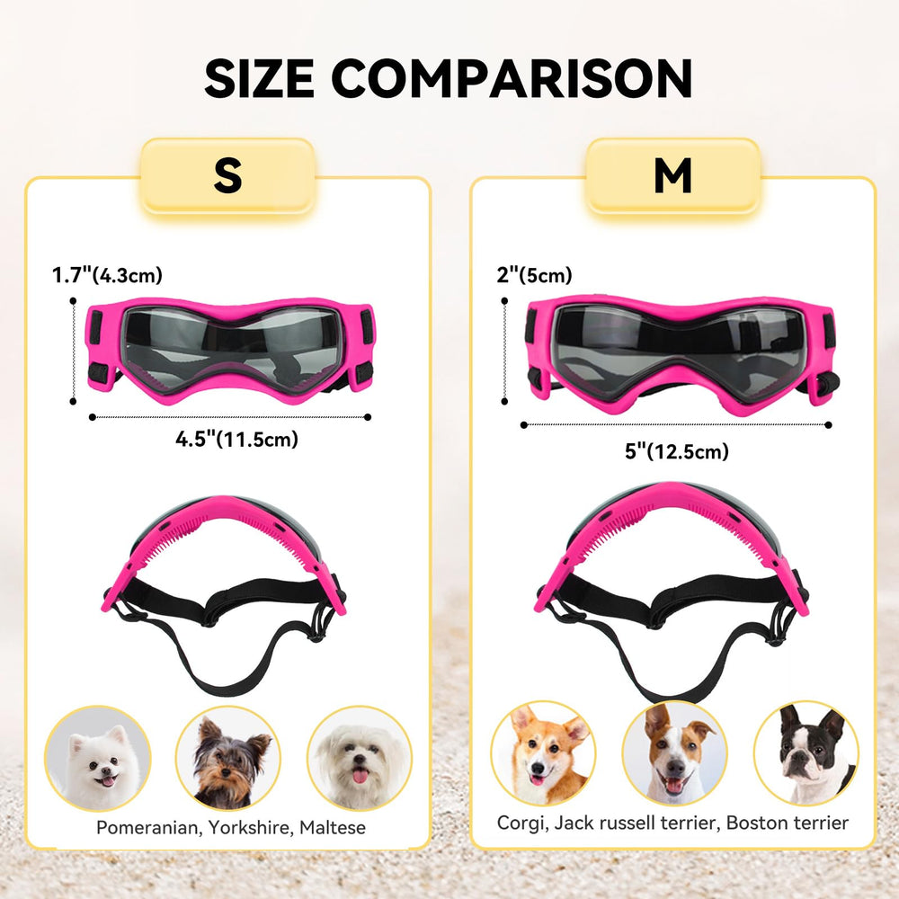 Gafas PETLESO con marco suave y ventilación para mayor comodidad.