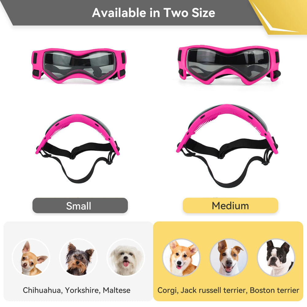 PETLESO gafas para perro mediano con anti-niebla para claridad visual.