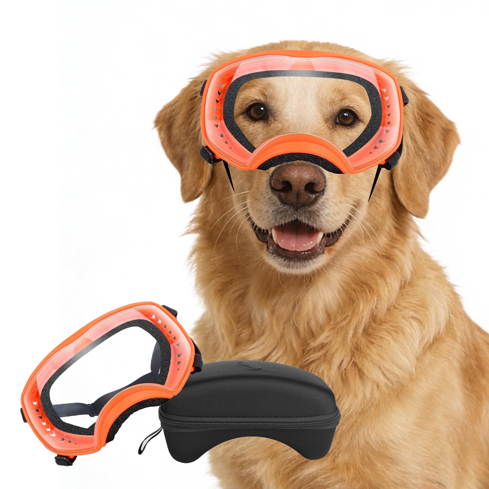 Gafas PETLESO para perros grandes: lente claro para visión sin distorsión durante paseos