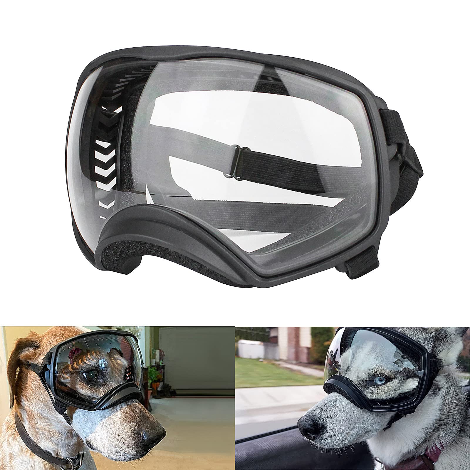 PETLESO gafas protección perros con lentes claros para paseos soleados