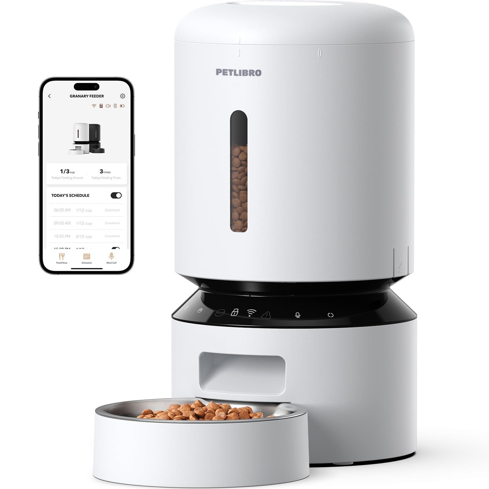 PETLIBRO alimentador automático frontal ideal para programar comidas desde casa.