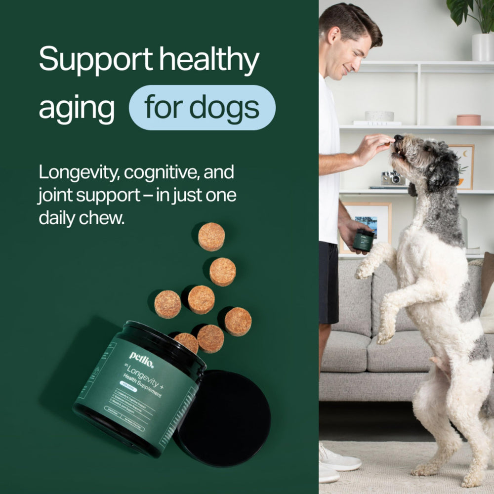 Petlio Longevity+ apoyo inmunológico general para perros