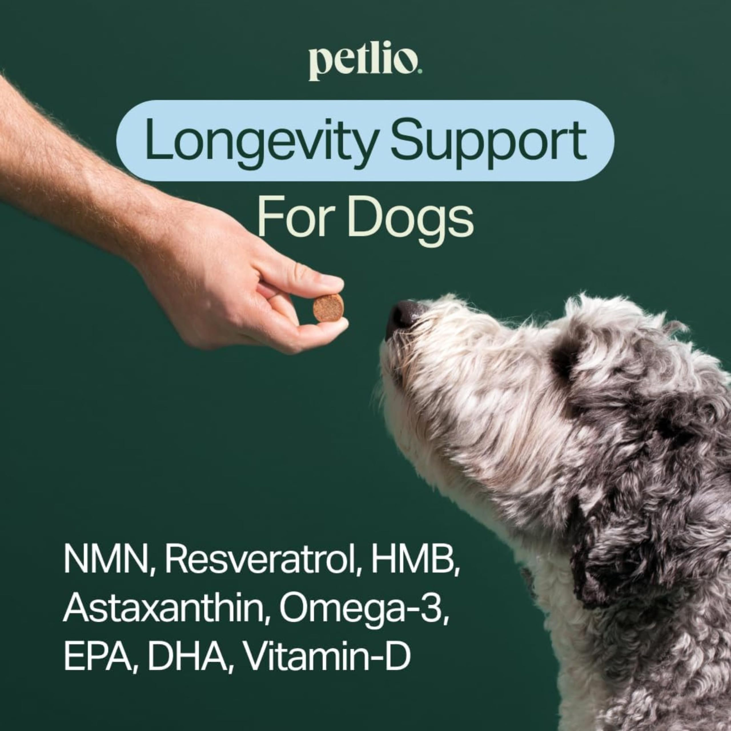 Petlio Longevity+ con NMN, resveratrol y astaxantina para bienestar