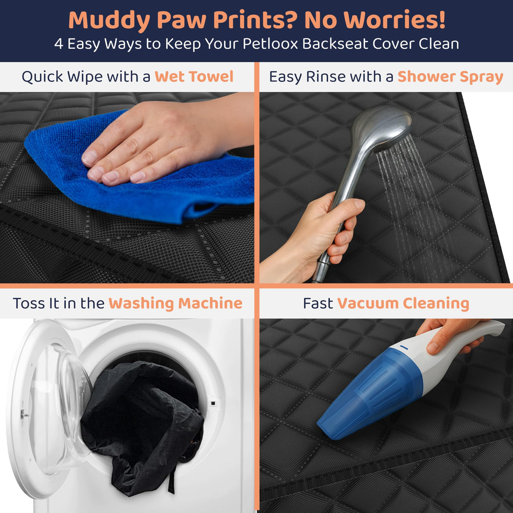 Petloox bandas de anclaje aseguran el asiento para mayor seguridad del perro.