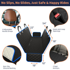 Petloox cubre asiento con bolsillos integrados para snacks y juguetes