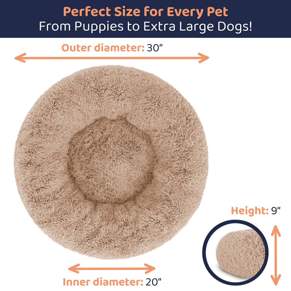 Petloox cama donut tamaño mediano: ajuste perfecto para perros medianos.