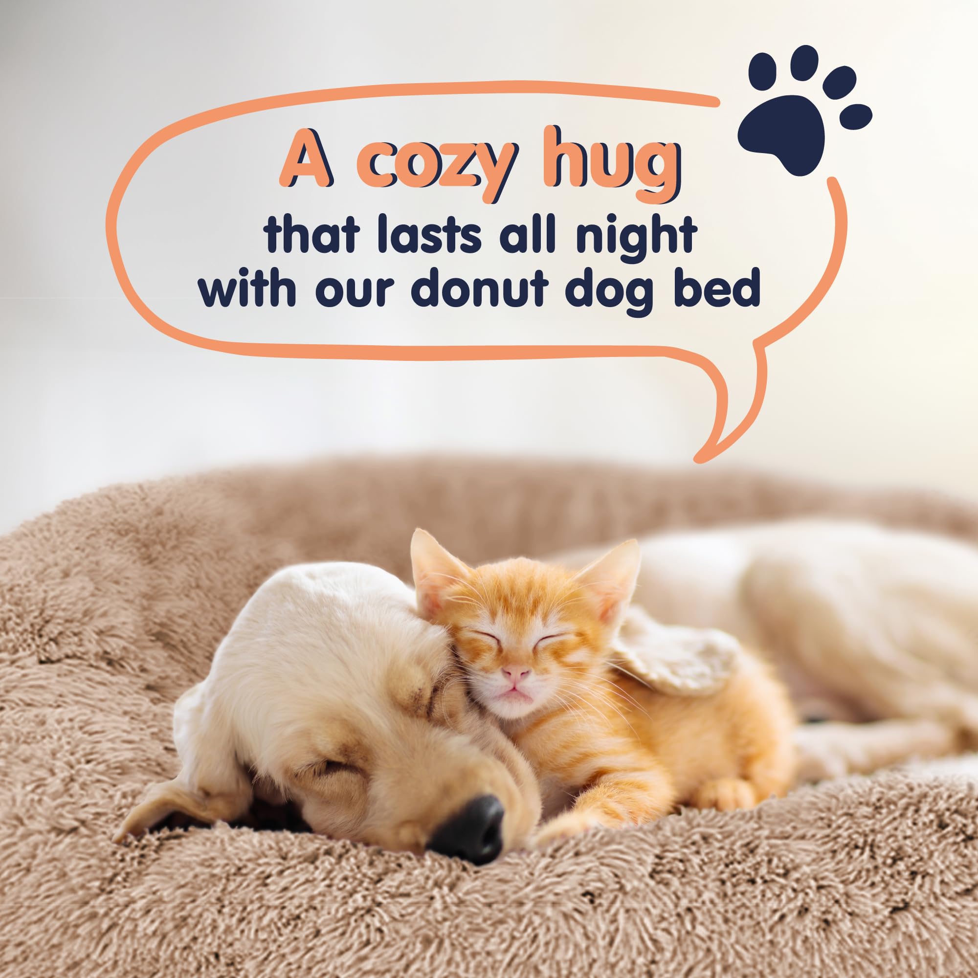 Petloox Cama rosquilla regalo ideal para amantes de mascotas.