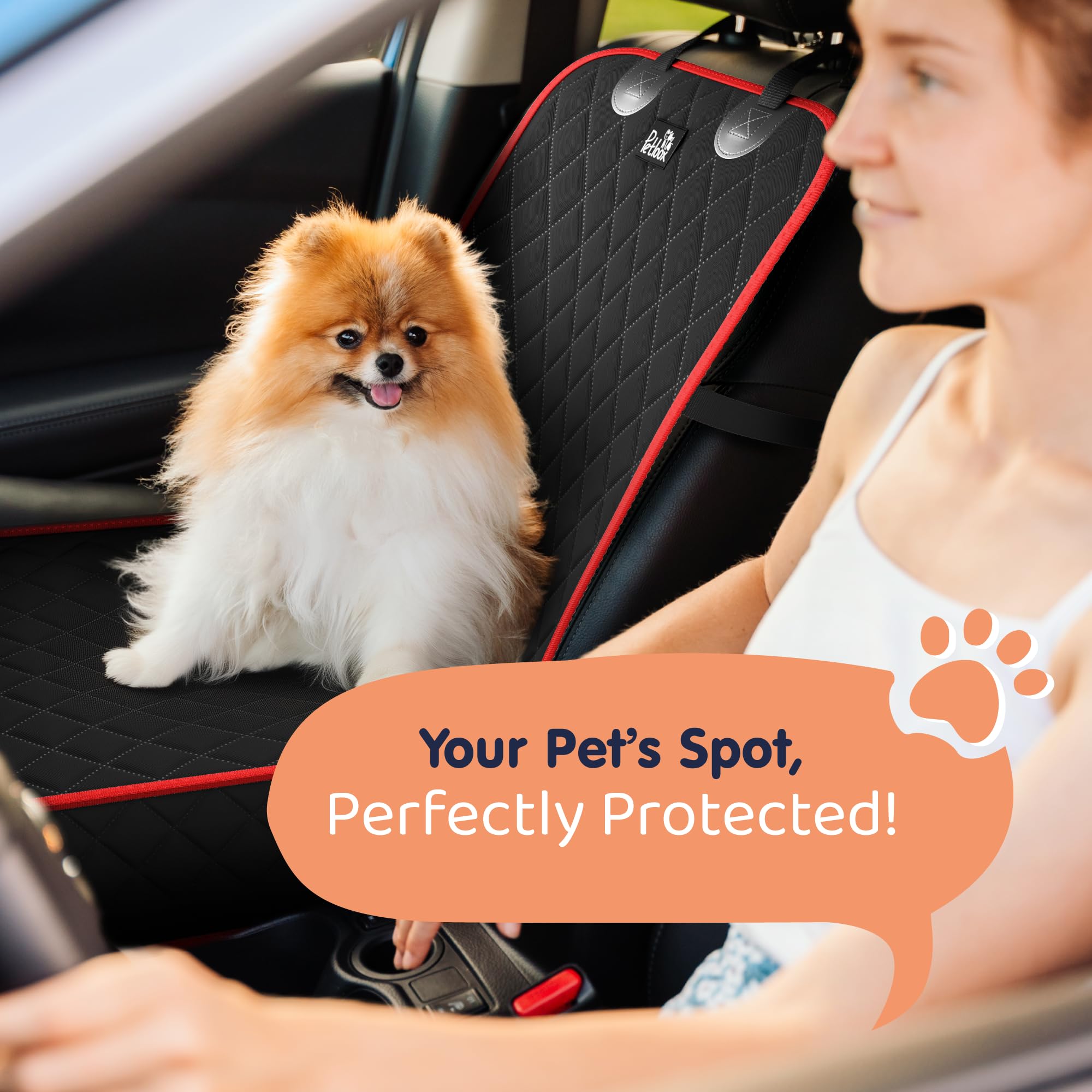 Petloox cubre asiento frontal antideslizante mantiene el asiento estable