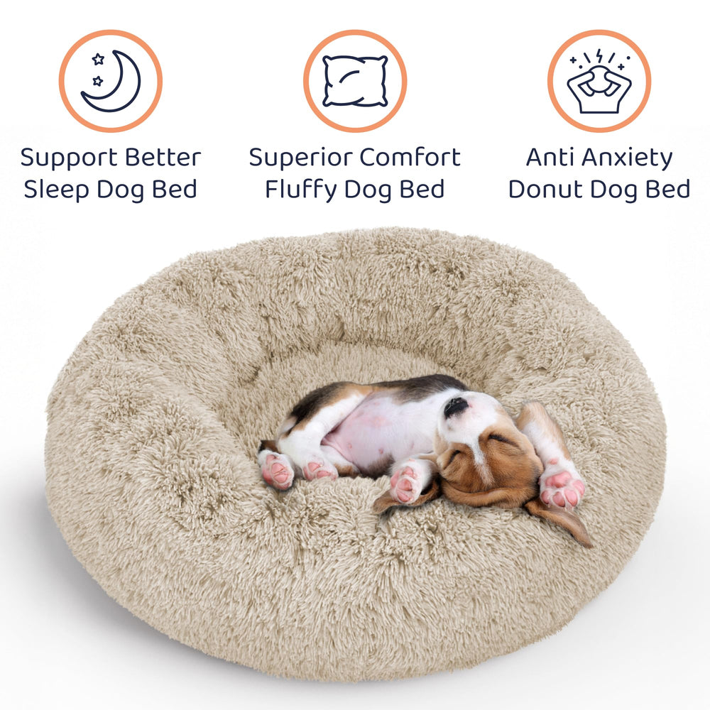 Petloox Donut Cama Perro Ultra Suave para siestas relajantes.