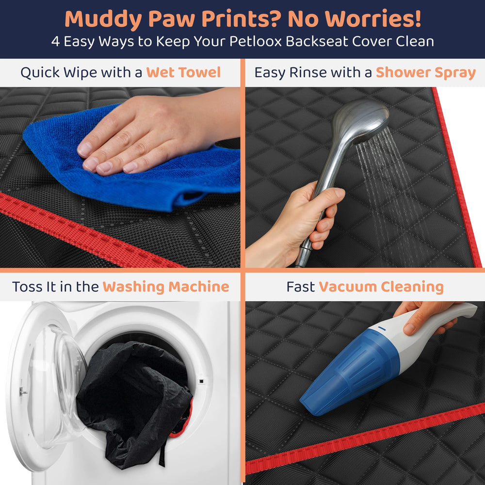 Petloox funda asiento trasero con paneles laterales para protección de las puertas.