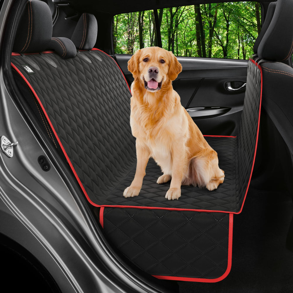 Petloox funda asiento trasero para perros tipo hamaca, protege el asiento y evita deslizamientos.