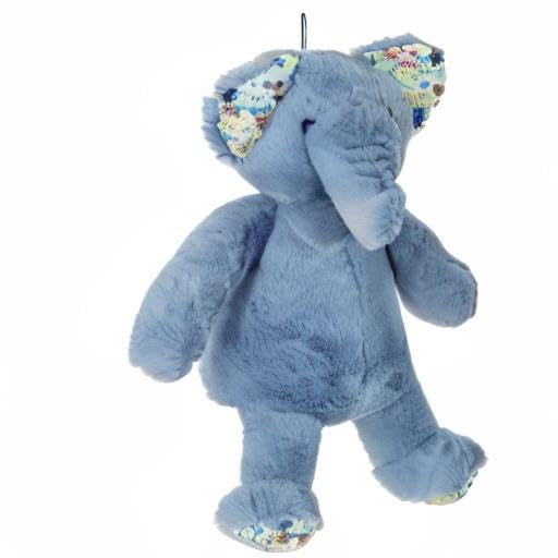 PetLou elefante peluche 15 pulgadas con flores en orejas y patas para toque premium