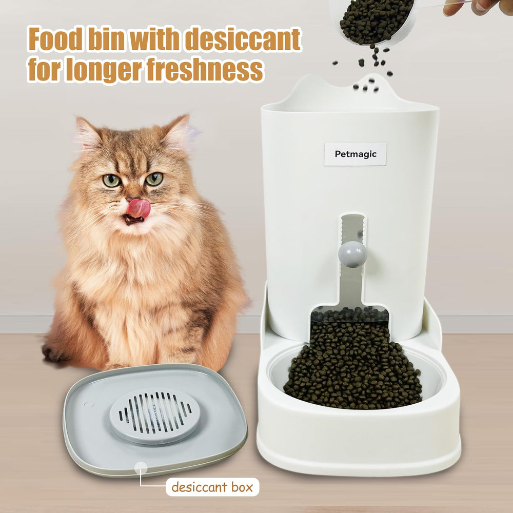 Petmagic Dispensador gravitacional para gatos: dispensador de agua para hidratación constante