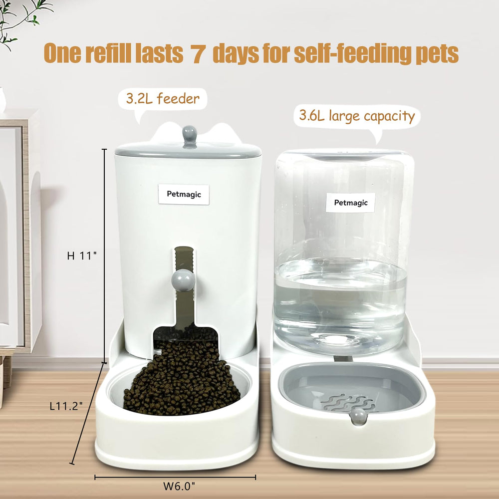 Petmagic Dispensador gravitacional para gatos: diseño fácil de limpiar