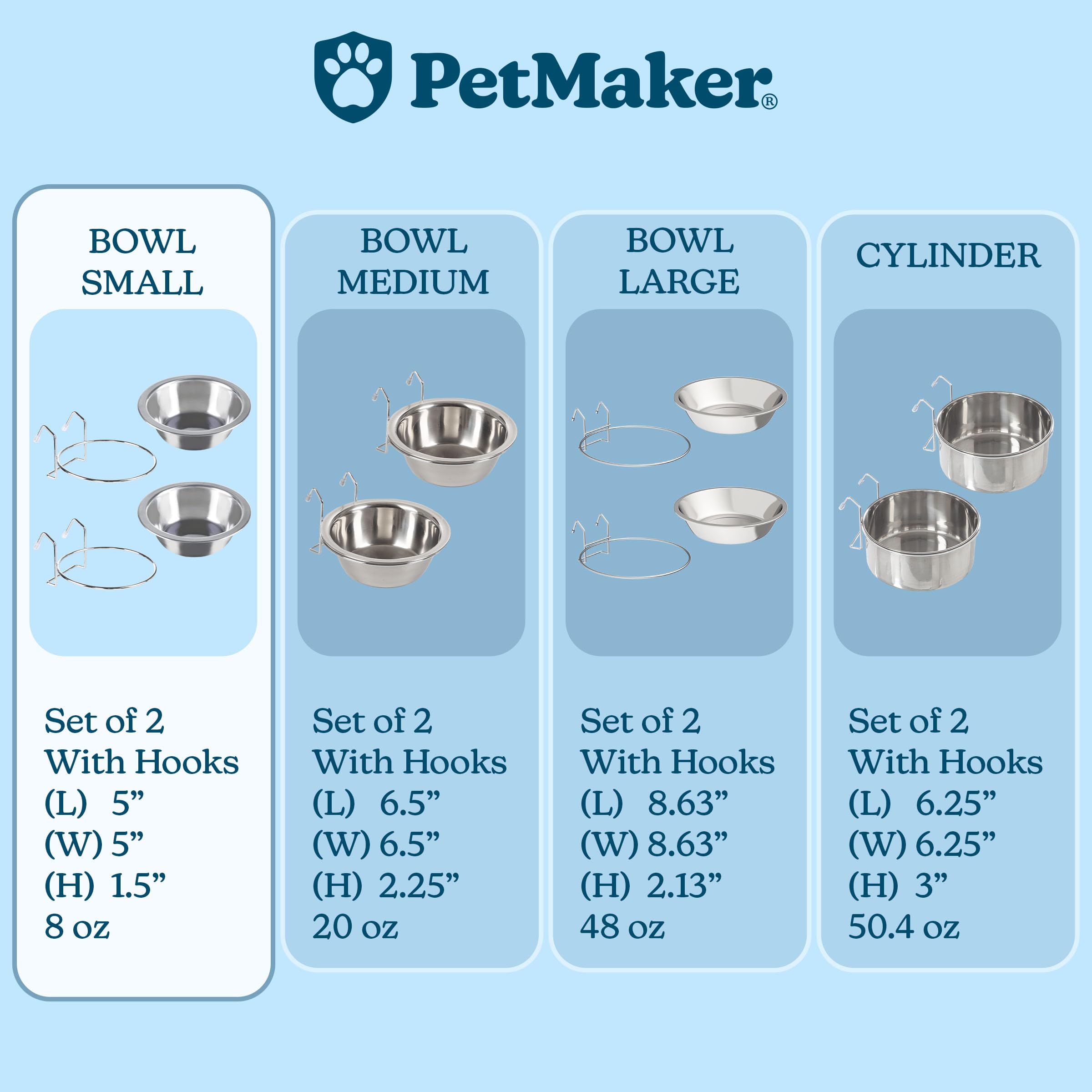 PETMAKER tazones de metal duraderos para uso diario