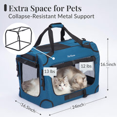 PetMasion transportín XL para gatos en coche con sujeción estable