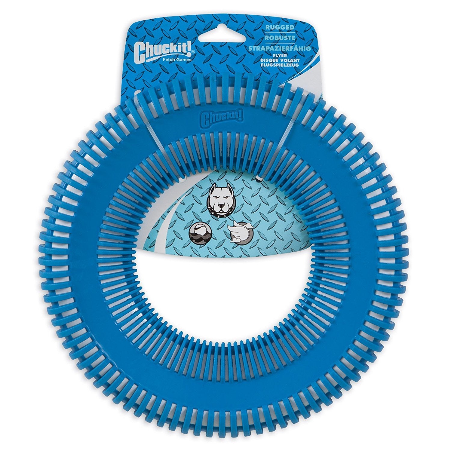 Petmate Chuckit Rugged Flyer, agarre cómodo, perfecto para juegos de recuperación en exterior.