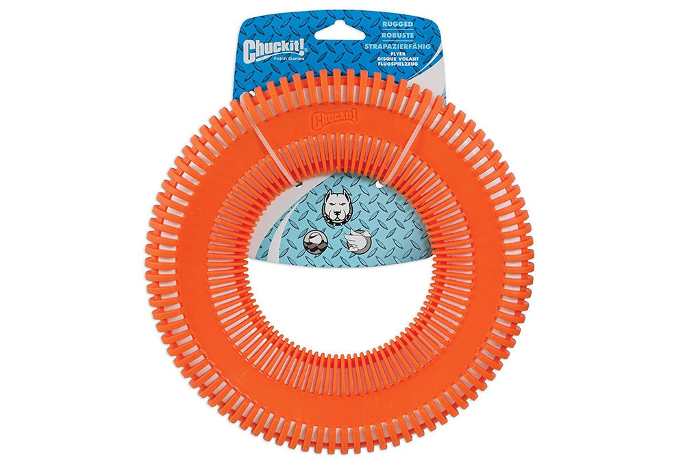Petmate Chuckit Rugged Flyer, borde TPR, ideal para recuperar y lanzar de forma estable.