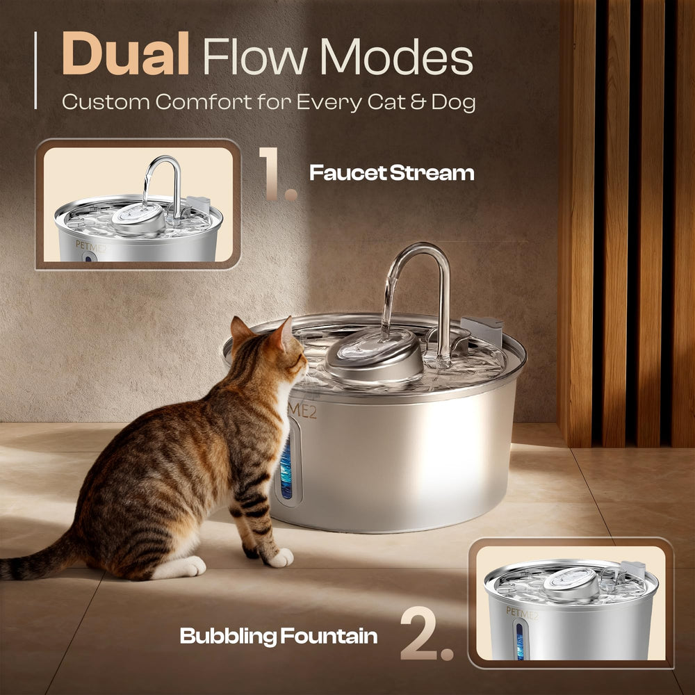 PETME2 fuente con luz LED para ver el nivel de agua con claridad.