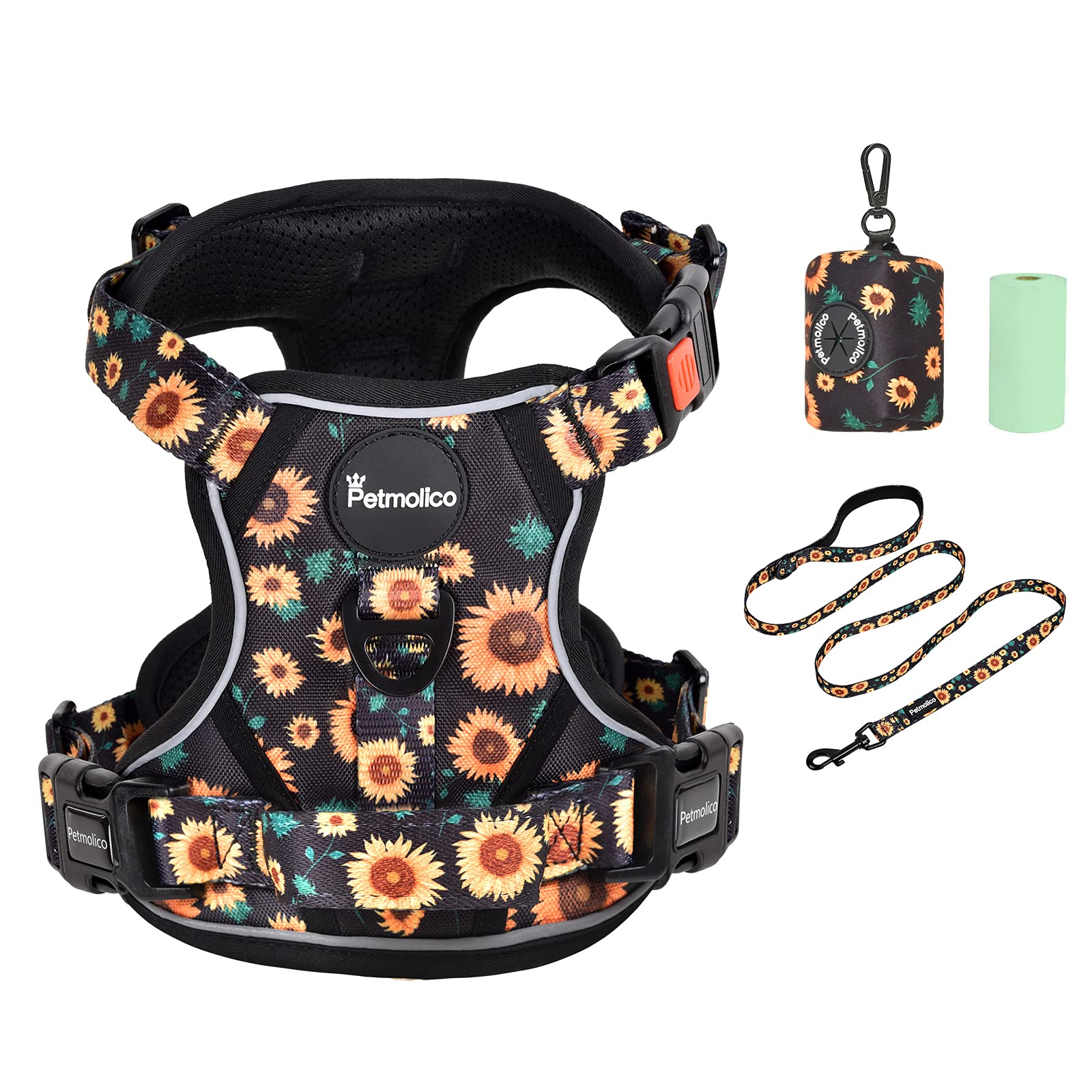 Petmolico arnés vest ergonómico con ajuste cómodo para paseos diarios.