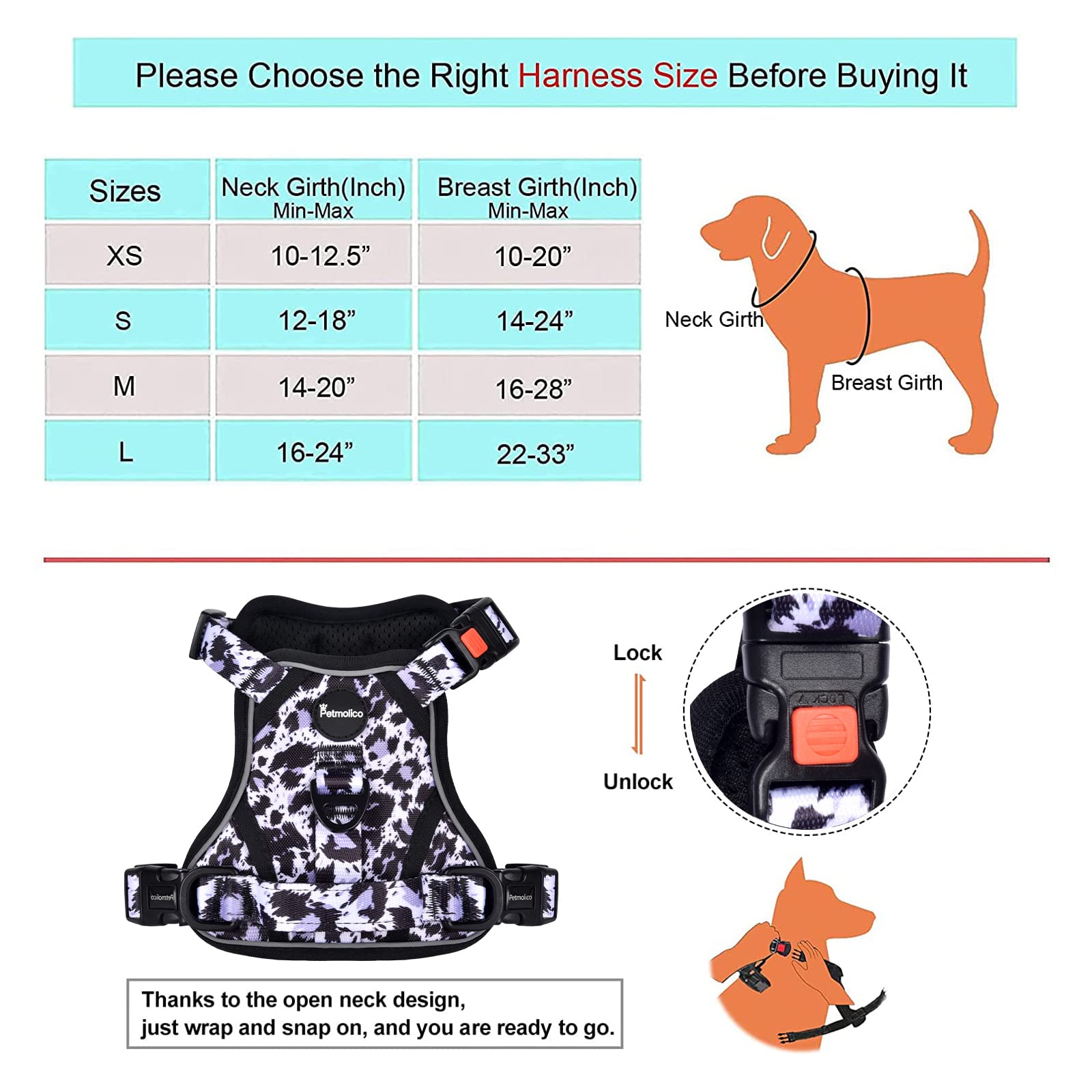 Correa Petmolico de 5 pies para perro pequeño, manejo suave y control.