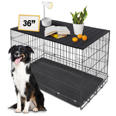 Petmystify topper para jaula de perro en aluminio, ligero y decorativo para el salón.