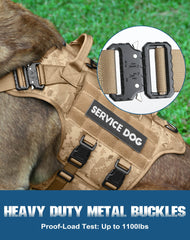 PetNanny arnés táctico panel parches Velcro para identificación.