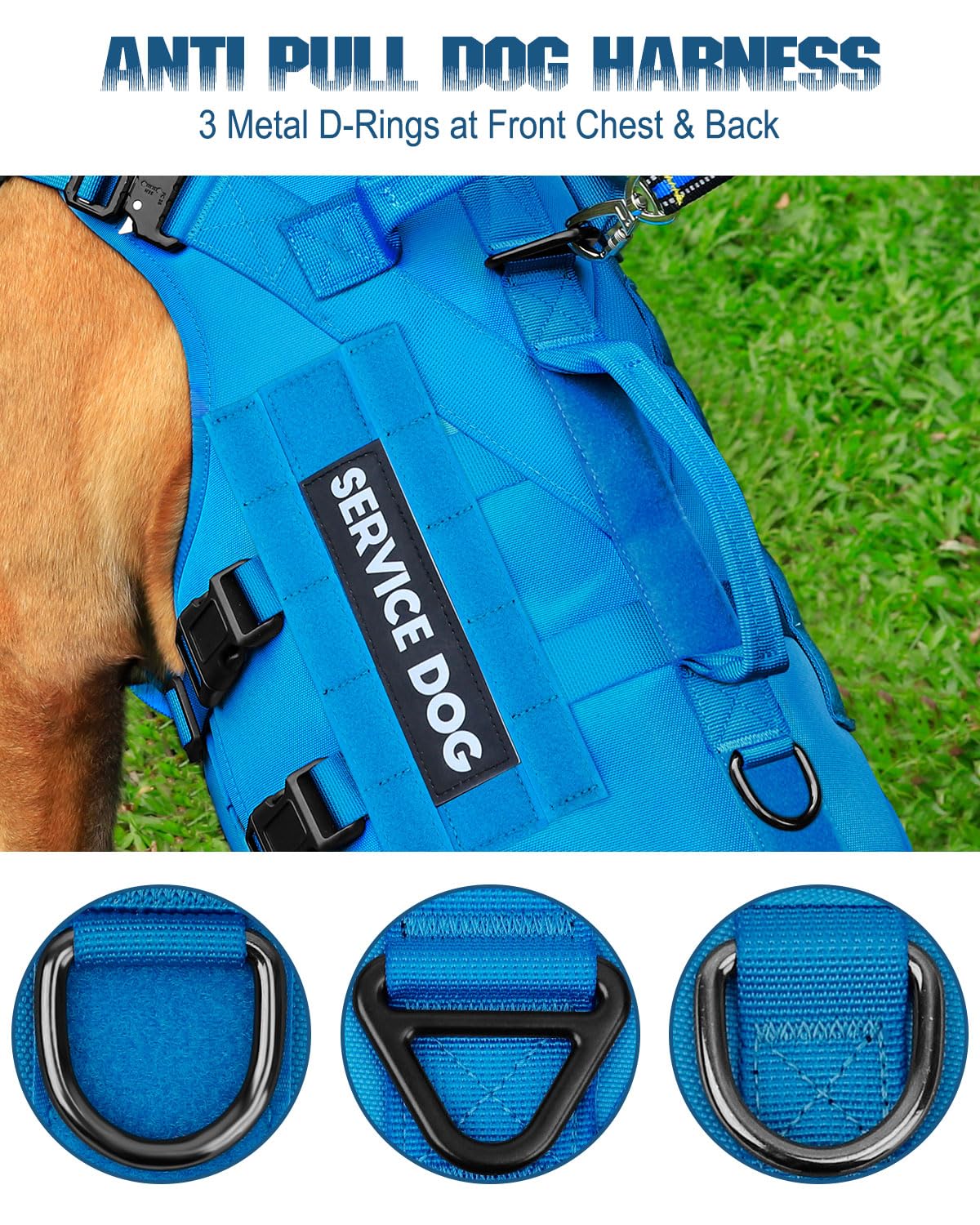 Arnés PETNANNY con tres anillas en D para opciones de correa.