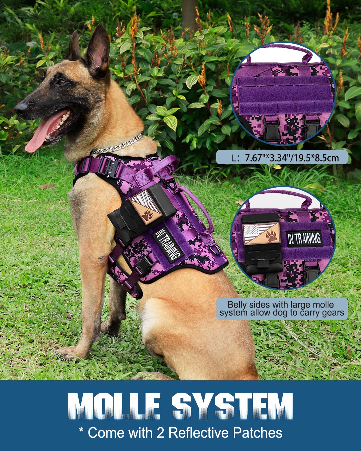 Sistema MOLLE PETNANNY para bolsillos y parches.