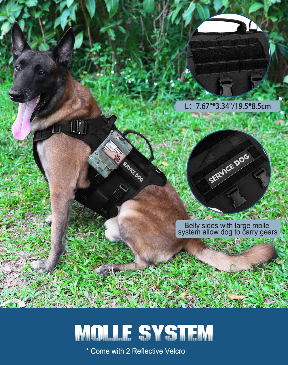 Panel MOLLE de PETNANNY para accesorios y parches.