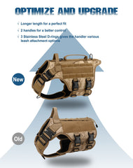 PETNANNY sistema MOLLE en arnés para accesorios y entrenamiento.