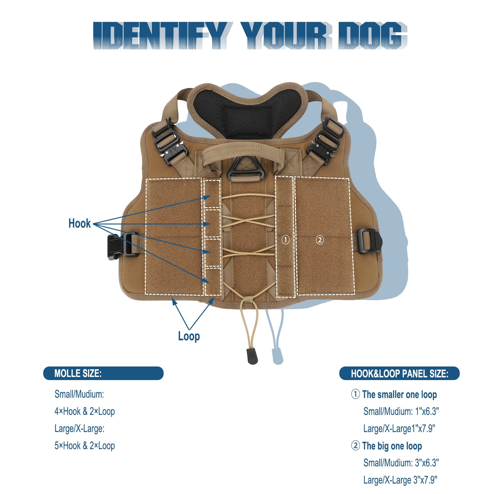 PETNANNY vest con hebillas metálicas dobles para ajuste seguro
