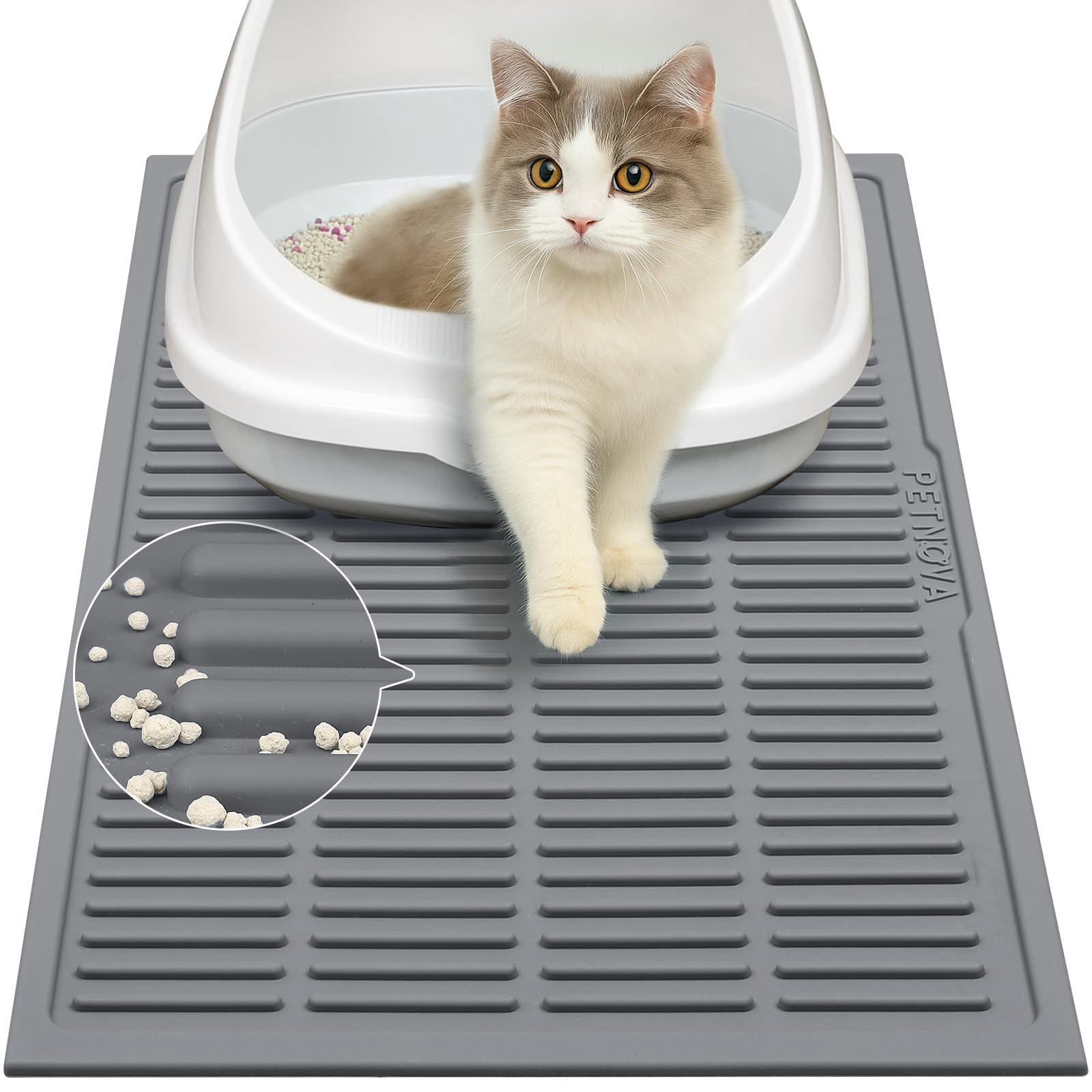 PetNova alfombra-litter-silicona-gatito: higiene suave y cómoda para patitas pequeñas.
