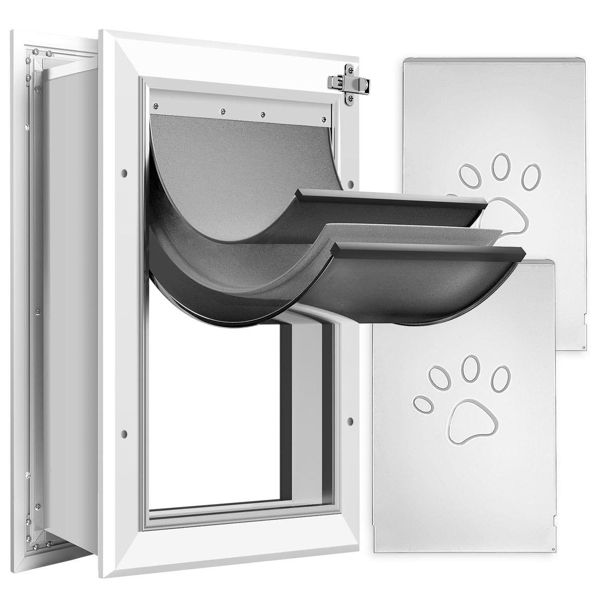 Petoasis Puerta para perros tres pestañas para pared, libertad de entrada y salida