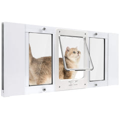 Petoasis puerta ventana para gatos ofrece acceso cómodo y seguro.