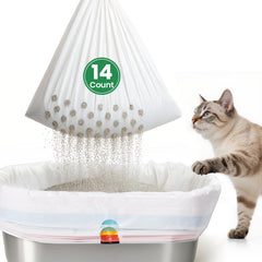 PETOCAT bolsas para caja de arena tamizadas 7 días para limpieza eficiente.