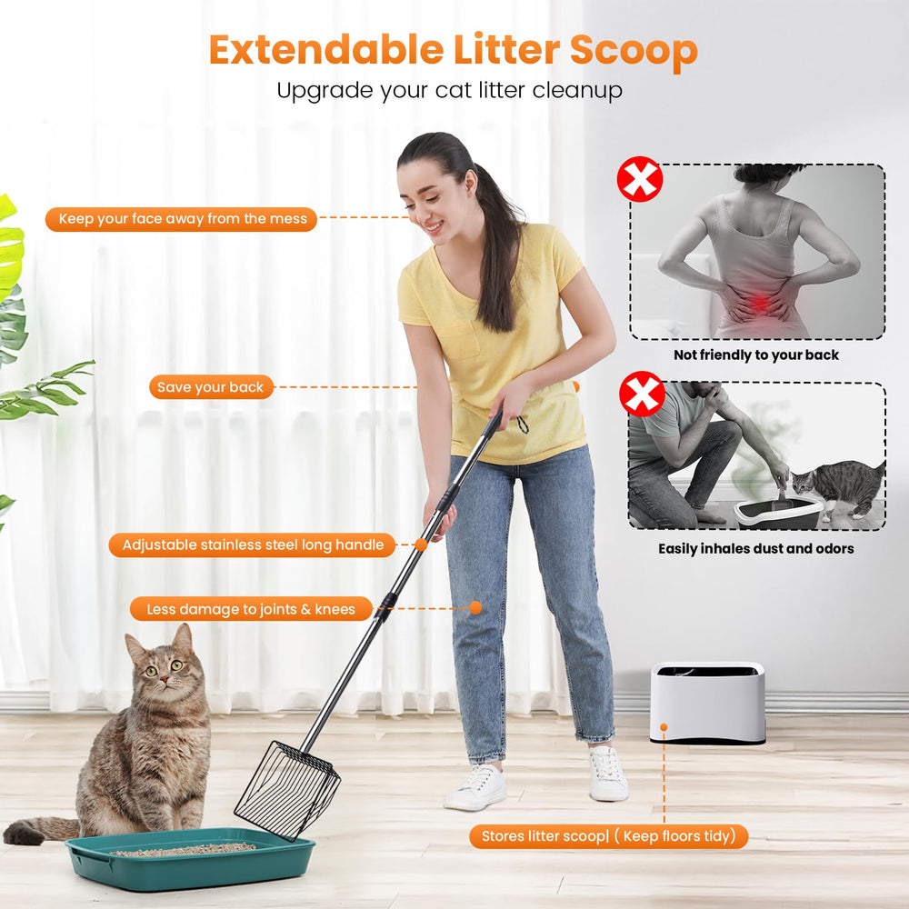 PETOCAT cazo metálico resistente con mango inoxidable para uso diario.
