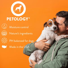 Petology Champú con pH balanceado para perros, limpieza segura sin irritación.