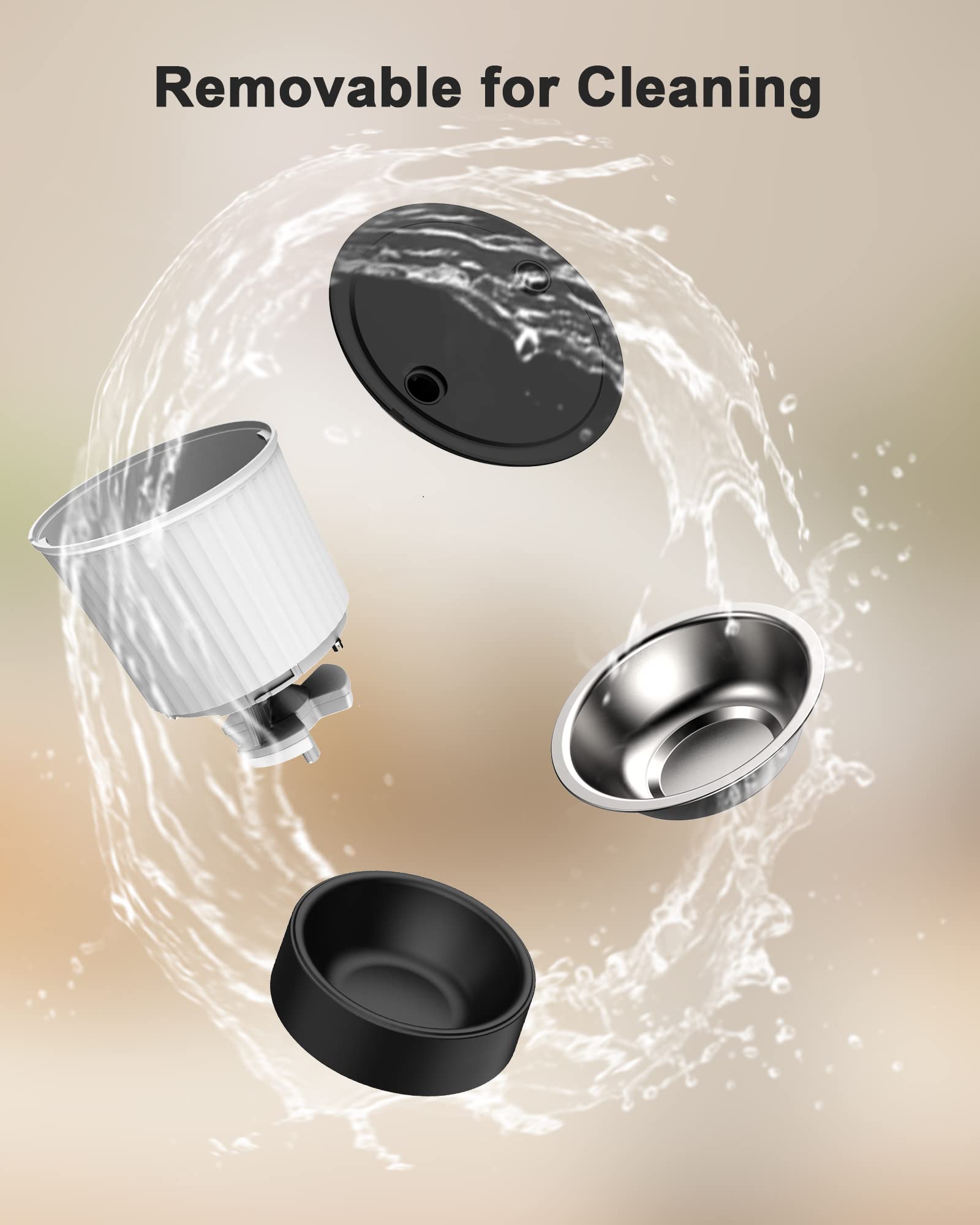 Petory materiales libres de BPA y acero inoxidable, seguro para mascotas.