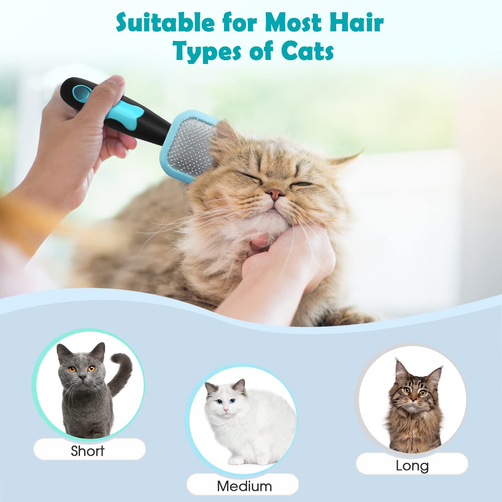 PETPAWJOY cepilla sin rasguños gracias a puntas suaves.