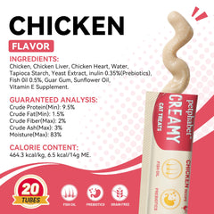 PETPHABET textura cremosa de pollo en tubo, ideal para premiar