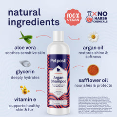 Petpost Argán Shampoo, espuma-suave: lavado agradable y eficaz
