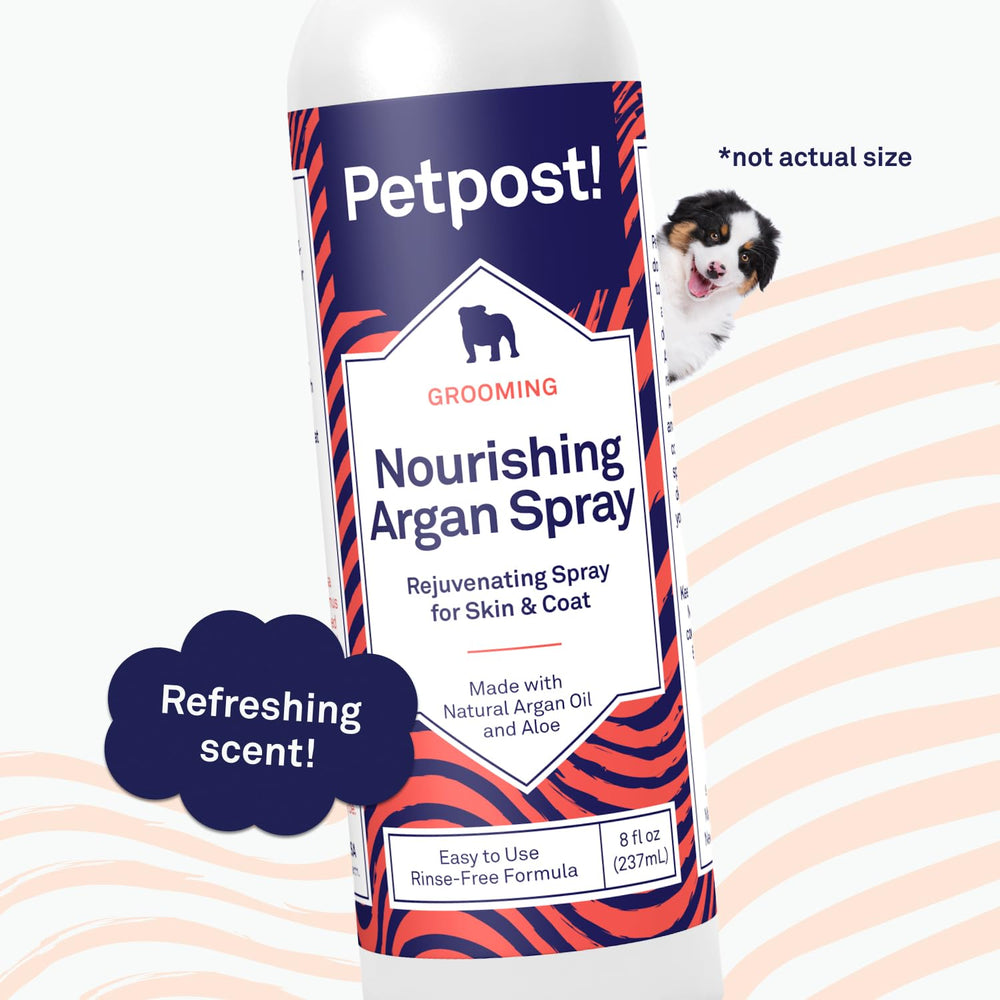 Petpost champú aceite de argán y germen de trigo para suavidad.