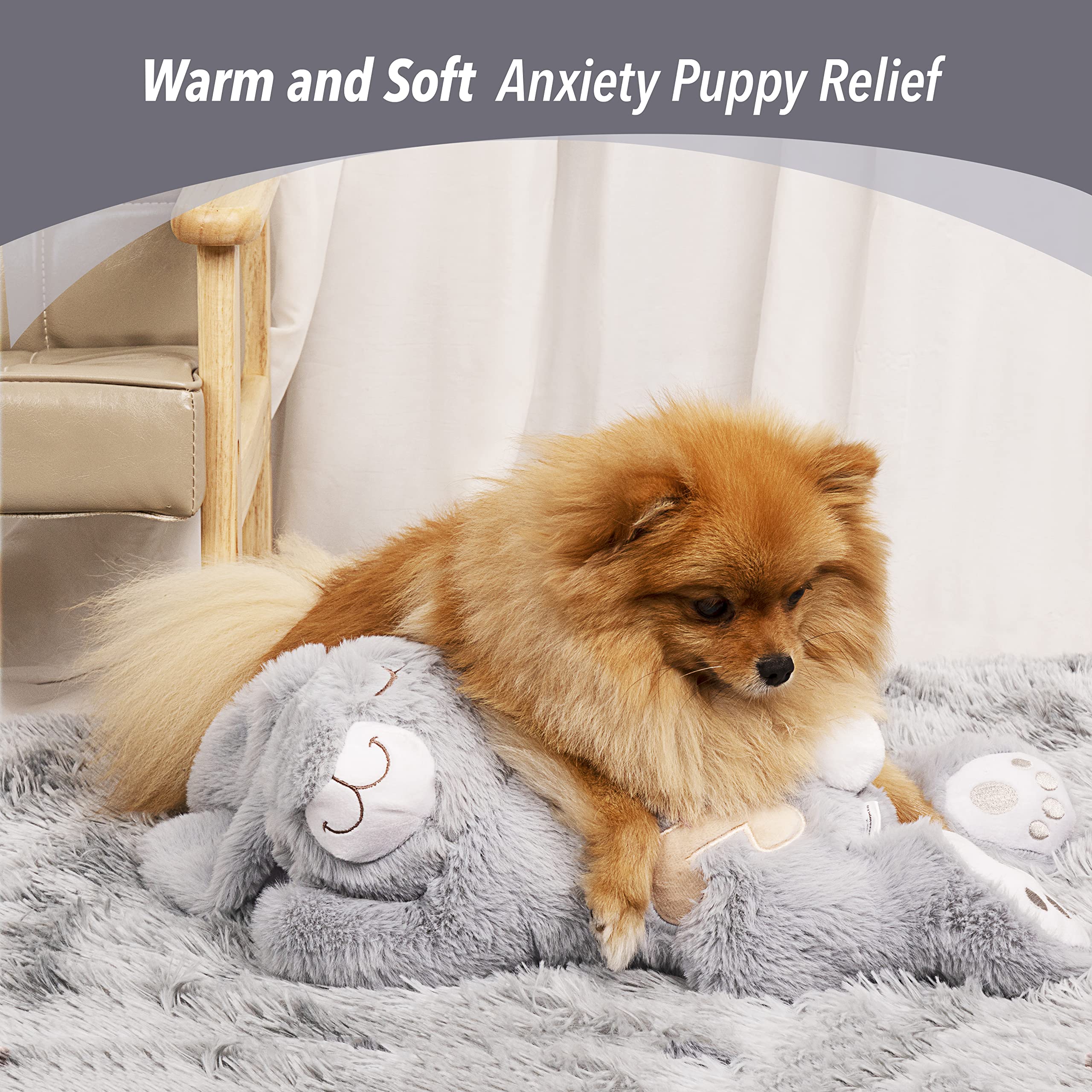 Pet Prime peluche con bolsa de calor integrada para momentos cálidos.