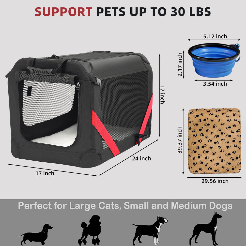 Petprsco transportín con tres puertas, facilita la entrada y salida.