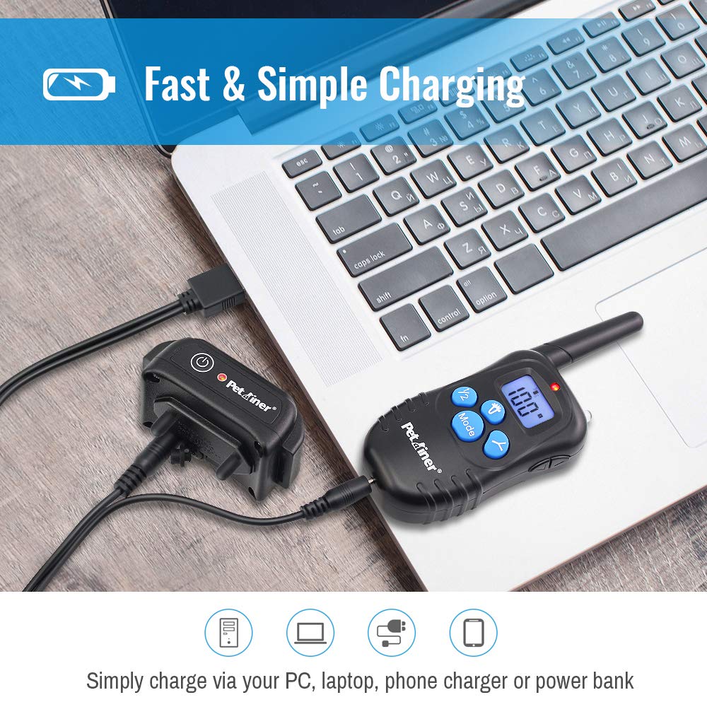 Petrainer: sistema recargable para sesiones prolongadas sin cables.