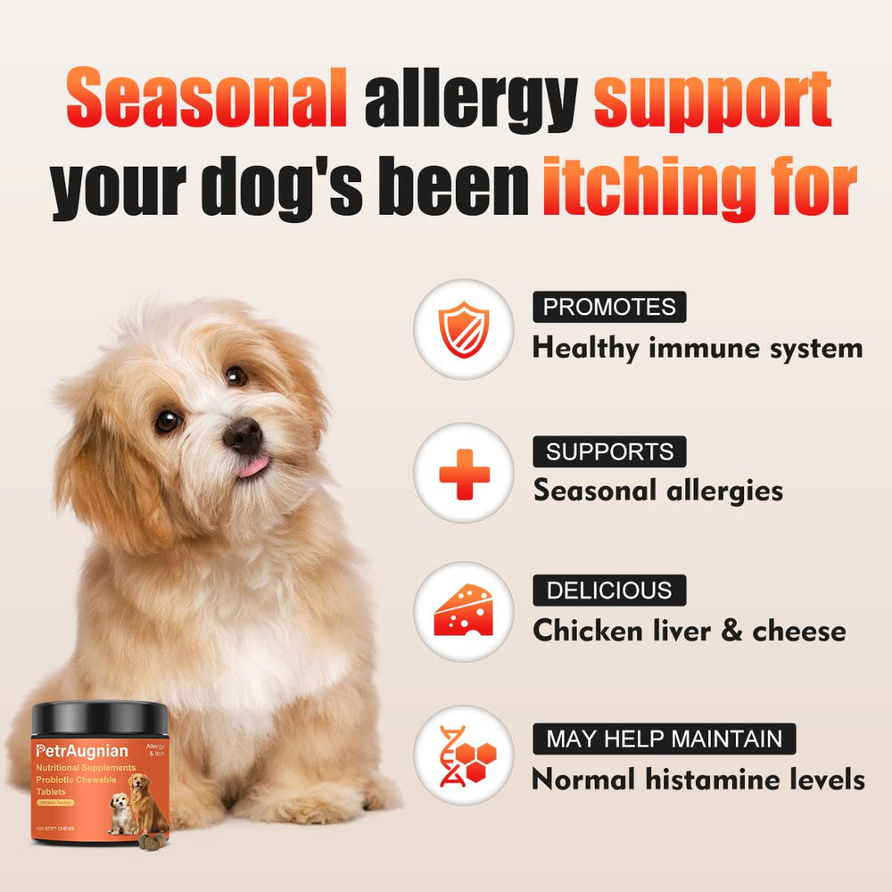 PetrAugnian Dog Allergy Chews: perro consumiendo chews que favorecen la piel