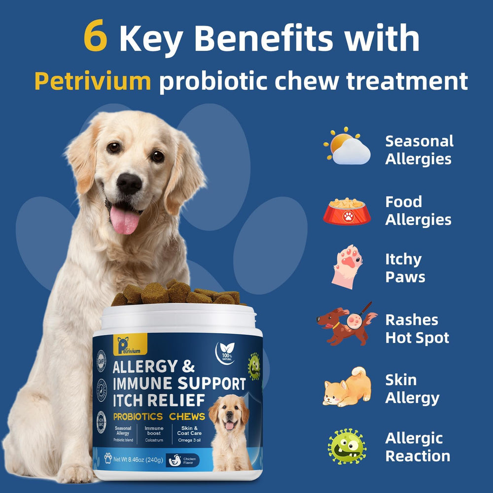 Petrivium bocaditos para alergia, textura deliciosa para perros.