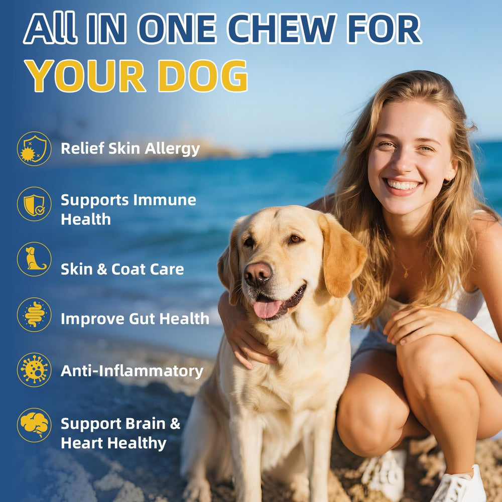Petrivium probióticos y omega-3 para piel e inmunidad del perro.